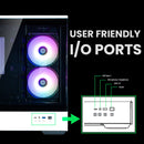 9 of 11: Zalman Zalman P30 Black/White Special Edition mATX Mini-Tower PC Case Panoramic Glass 3 x ARGB Fans