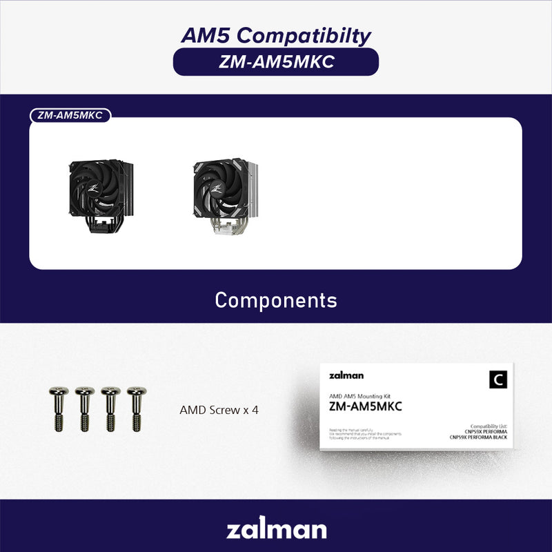 AMD AM5 Kit for Zalman CPU Air Cooler Fans