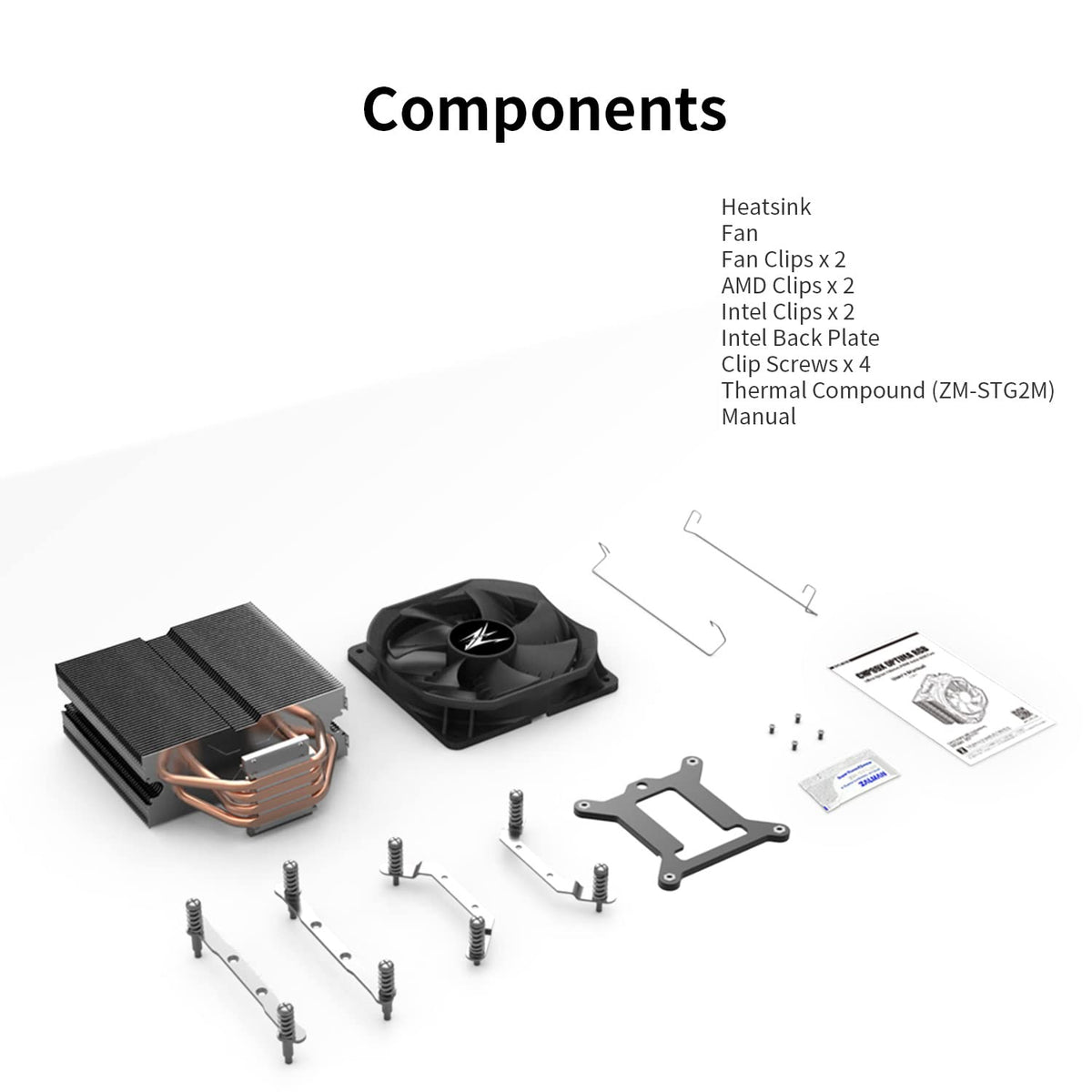 Zalman 9X Optima RGB CPU Air Cooler Fan Ultra Quiet Vivid RGB