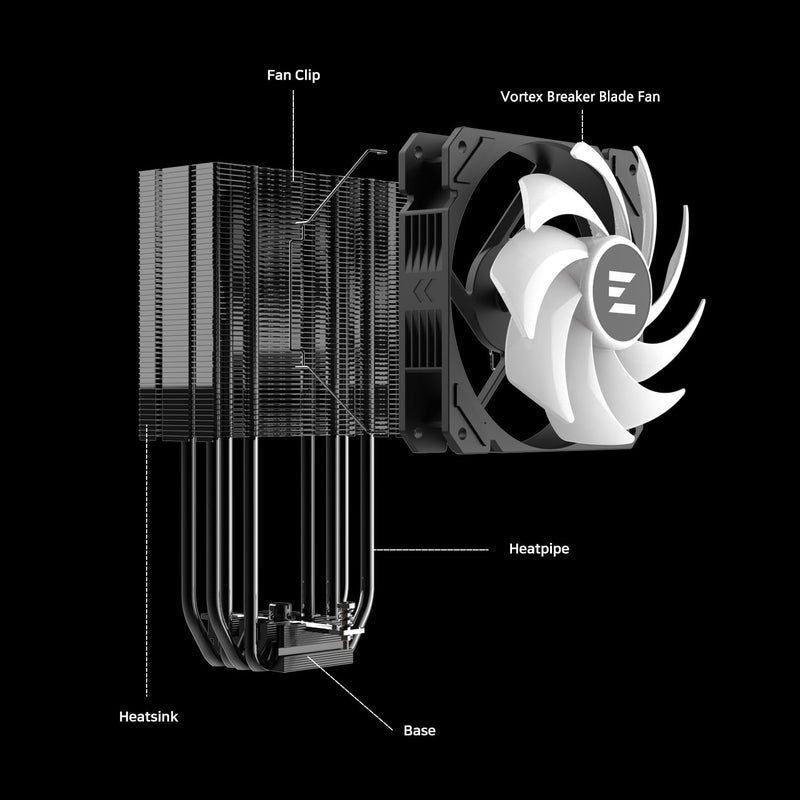 Zalman Zalman CNPS 9X Performa ARGB CPU Air Cooler, 120mm Fan, 180W TDP - Black