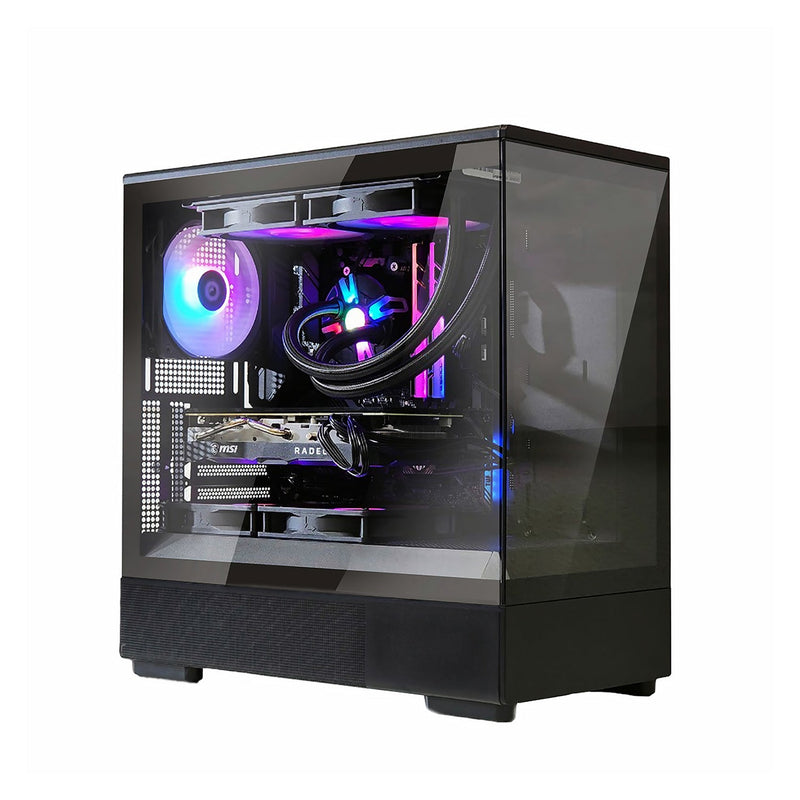 Zalman Zalman P10 mATX Gaming PC Case, Panoramic Glass, 1 x PWM ARGB Fan - Black