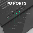 9 of 14: Zalman Zalman P10 mATX Gaming PC Case, Panoramic Glass, 1 x PWM ARGB Fan - Black