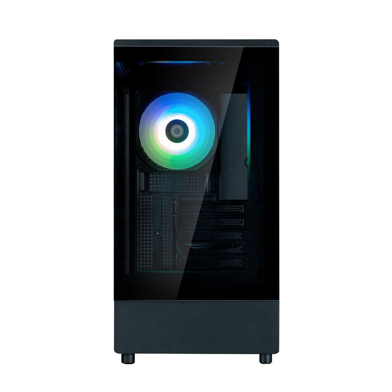 Zalman Zalman P10 mATX Gaming PC Case, Panoramic Glass, 1 x PWM ARGB Fan - Black