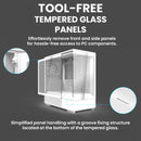 4 of 12: Zalman Zalman P10 mATX Gaming PC Case, Panoramic Glass, 1 x PWM ARGB Fan - White