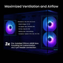 7 of 9: Zalman Zalman P30 mATX Mini-Tower PC Case Panoramic Glass 3 x ARGB Fans - Black