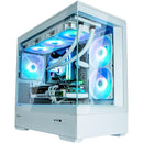 3 of 9: Zalman Zalman P30 mATX Mini-Tower PC Case Panoramic Glass 3 x ARGB Fans - White