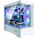 4 of 9: Zalman Zalman P30 mATX Mini-Tower PC Case Panoramic Glass 3 x ARGB Fans - White
