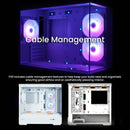 8 of 9: Zalman Zalman P30 mATX Mini-Tower PC Case Panoramic Glass 3 x ARGB Fans - White