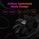 6 of 12: Zalman Zalman RFD120A ARGB Ring Fan Addressable RGB 120mm Case Fan