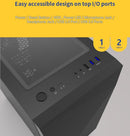 8 of 9: Zalman Zalman Z1 Iceberg mATX Mini-Tower PC Case 3 x Fans Pre-installed - Black