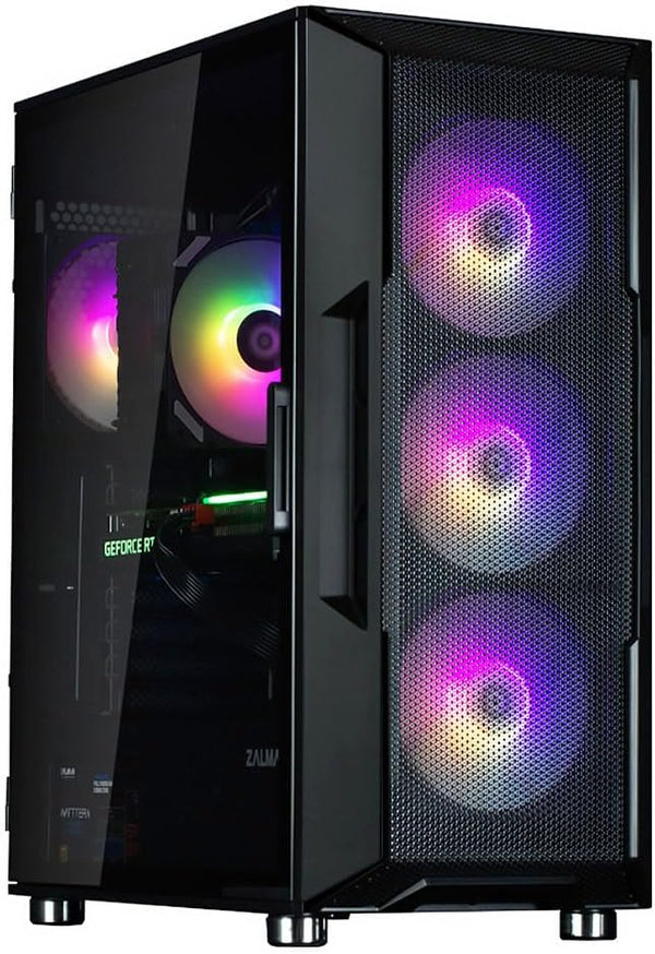 Zalman Zalman i3 ARGB Airflow ATX Mid-Tower Gaming PC Case - Black