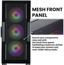 4 of 8: Zalman Zalman i3 ARGB Airflow ATX Mid-Tower Gaming PC Case - Black