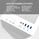 7 of 9: Zalman Zalman i3 ARGB Airflow ATX Mid-Tower Gaming PC Case - White