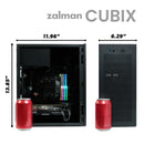 7 of 8: Zalman CUBIX Compact Mini Tower mATX PC Case, Micro-ATX DTX ITX SFF SFX HTPC Small Form Factor, Black