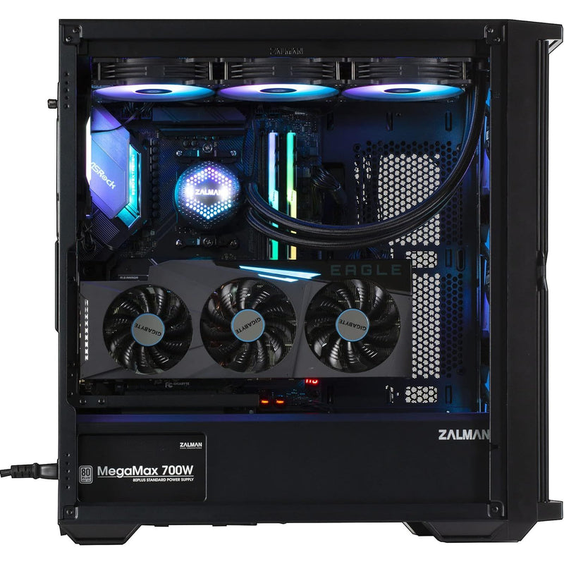 Zalman Z10 Plus ATX Mid-Tower Premium Gaming PC Case w/ 4 x Infinity Mirror AGRB Fans