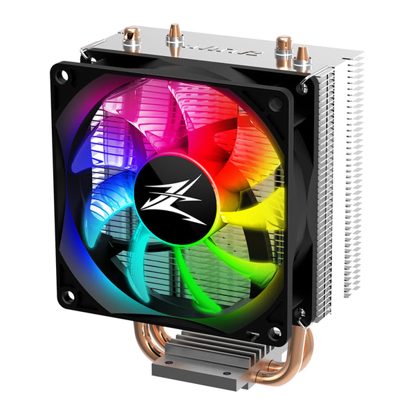 CNPS4X CPU Cooler, RGB LED Fans, 2 Heatpipes, 92mm Fan 2000RPM