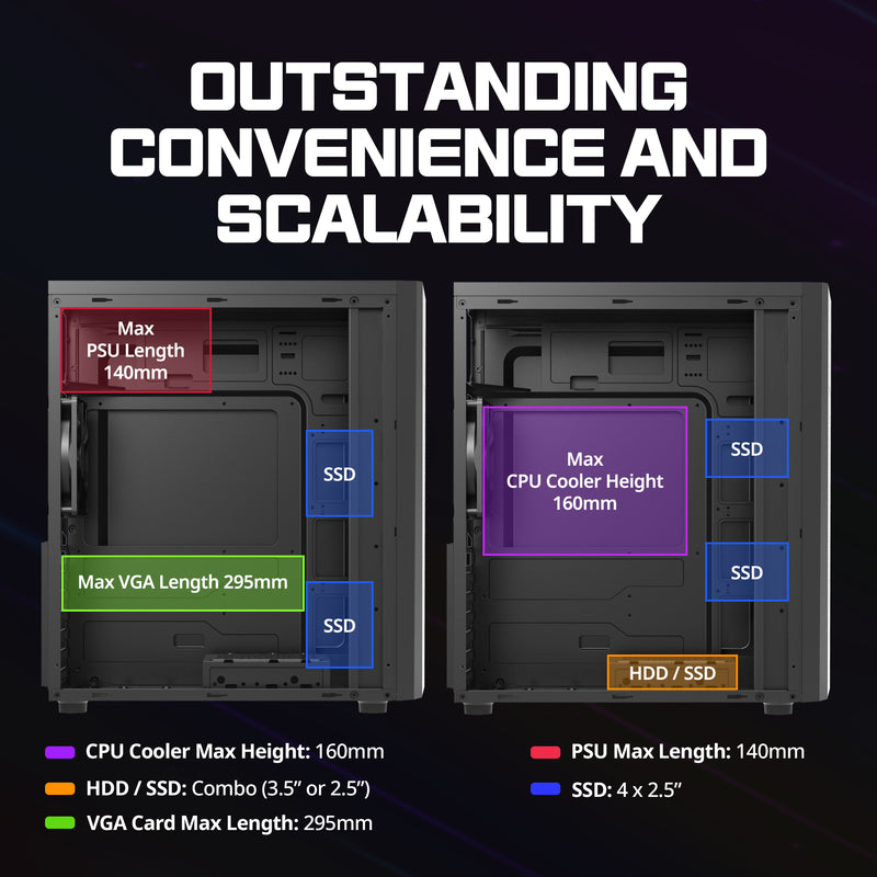 Zalman T8 ATX Mid-Tower PC Case w/ Front RGB Strip & 5.25 ODD Slot